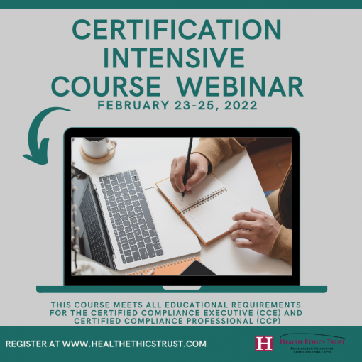 Health Ethics Trust Certification Intensive Course Feb 2022 Brochure