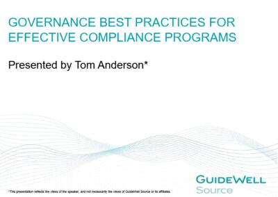 Governance Best Practices for Effective Compliance Programs