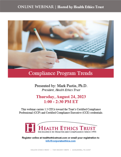 Compliance Program Trends Webinar August 2023 HET