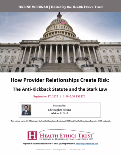 How Provider Relationships Create Risk Webinar Brochure